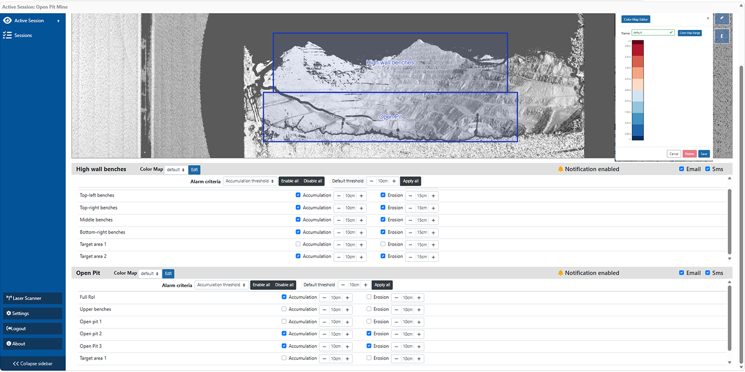 Impostazione delle soglie opmms - Impostazione delle soglie